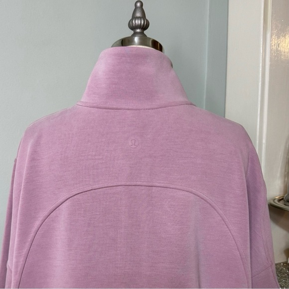 Lululemon Brushed Softstreme Half Zip Hoodie Pullover Rose Blush Size 12 NWT - Picture 8 of 16